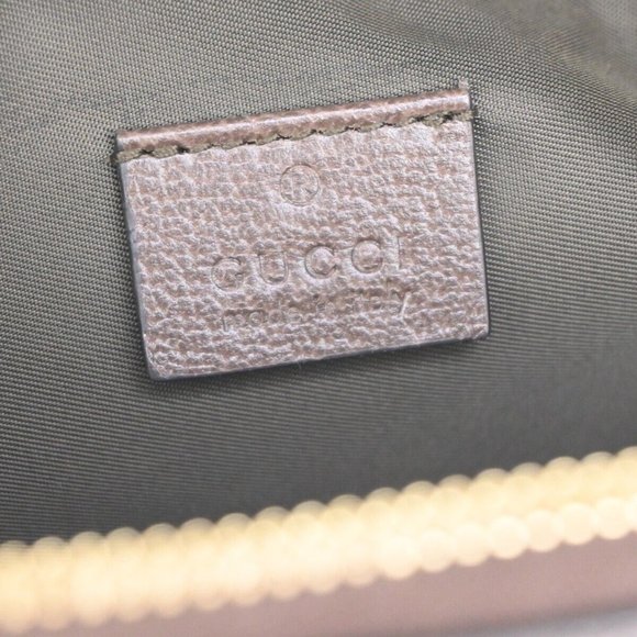 GUCCI Ophidia GG Pattern Cosmetic Pouch Supreme Leather Brown Gold Italy 88RJ376 - Picture 2 of 12